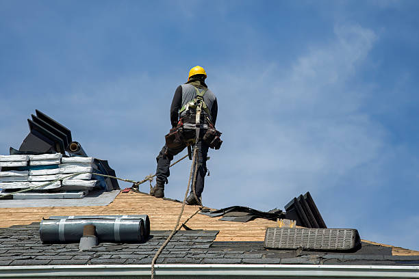 Professional Gutter Installation technician working in Hatton, ND